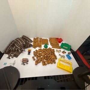 The Original Lincoln Logs Sawmill Express Railroad Trains Childrens BuildingToys